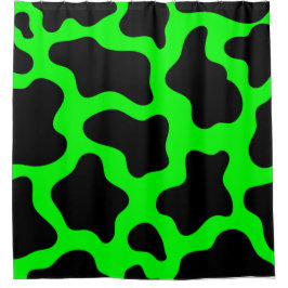 ハロウィーン酸グリーン牛プリント シャワーカーテン