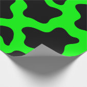 ハロウィーン酸グリーン牛プリント ラッピングペーパー (角)