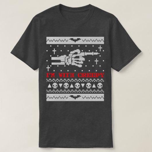 ハロウィーン醜いセーター2 Tシャツ (デザイン正面)