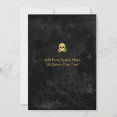 ハロウィーン金ゴールドシャンデリア招待状 招待状 (裏面)