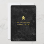 ハロウィーン金ゴールドシャンデリア招待状 招待状 (裏面)