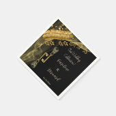 ハロウィーン金ゴールドナゲット不気味&スカル鍵 スタンダードカクテルナプキン (角)