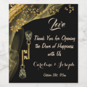 ハロウィーン金ゴールドナゲット&怖いスカル鍵ワインラ ワインラベル (シングルラベル)