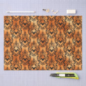 ハロウィーン錦蜘蛛パターン銅ブラック 薄葉紙 (クラフト)