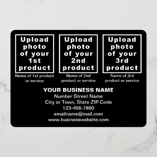 ハロウィーン長方形に黒のビジネスブランド 箔シーズンカード (裏面)