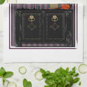 ハロウィーン雪の白い魔女とケーキのキッチンタオル キッチンタオル (折り畳み)