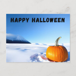 ハロウィーン雪 ポストカード