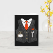 ハロウィーン電車の指揮者の衣装子供へメンズウォム カード (黄色い花)