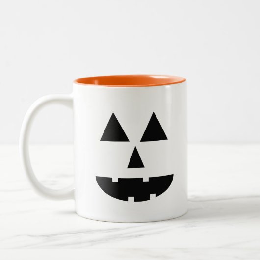 ハロウィーン顔 ツートーンマグカップ (左)
