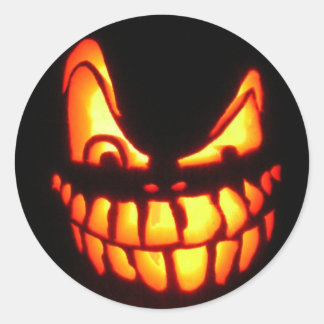 ハロウィーン顔 ラウンドシール