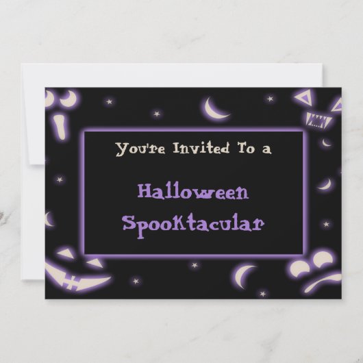 ハロウィーン顔 招待状 (正面)