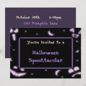 ハロウィーン顔 招待状 (正面/裏面)