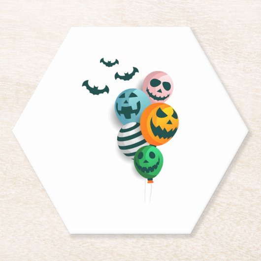 ハロウィーン風船 ペーパーコースター (正面)