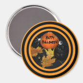 ハロウィーン飾カボチャ マグネット (正面/裏面)