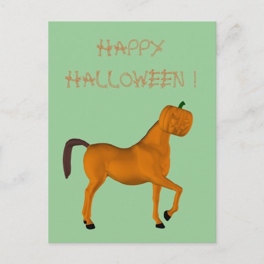 ハロウィーン馬 ポストカード (正面)