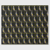 ハロウィーン骨格とお誕生日ケーキ ラッピングペーパー (フラット)