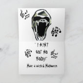 ハロウィーン骨格のジョークカード カード (内部)