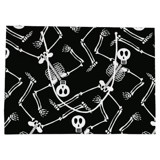 ハロウィーン骨格の大抱き枕 ラージペーパーバッグ (裏面)