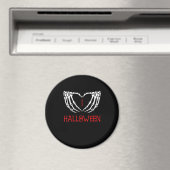 ハロウィーン骨格の手を形成するハートゴシック マグネット (インサイチュ (食洗機))