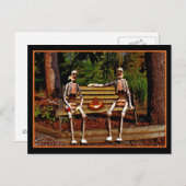 ハロウィーン骨格はがき ポストカード (正面/裏面)