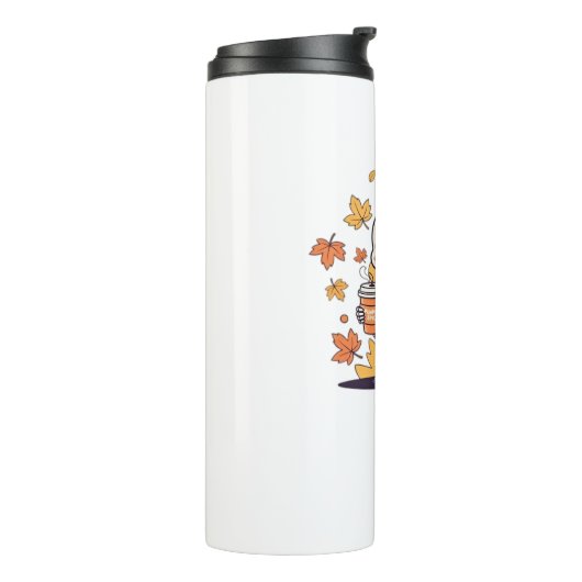 ハロウィーン骨格ナースクラシック付きコーヒーT-Shi タンブラー (回転左)