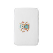 ハロウィーン骨格ナースクラシック付きコーヒーT-Shi バスマット (正面縦)