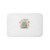 ハロウィーン骨格ナースクラシック付きコーヒーT-Shi バスマット (正面)