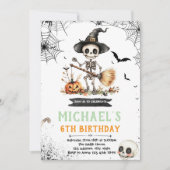 ハロウィーン骨格パーティの招待状 招待状 (正面)