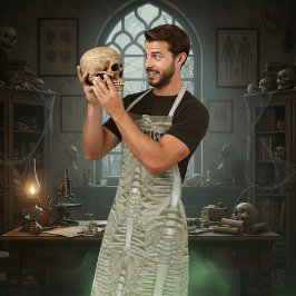 ハロウィーン骨格リブケージパターン骨学者 エプロン