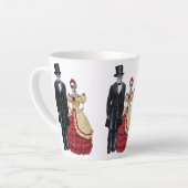 ハロウィーン骨格リンカーン大統領 カフェラテマグ (左アングル)