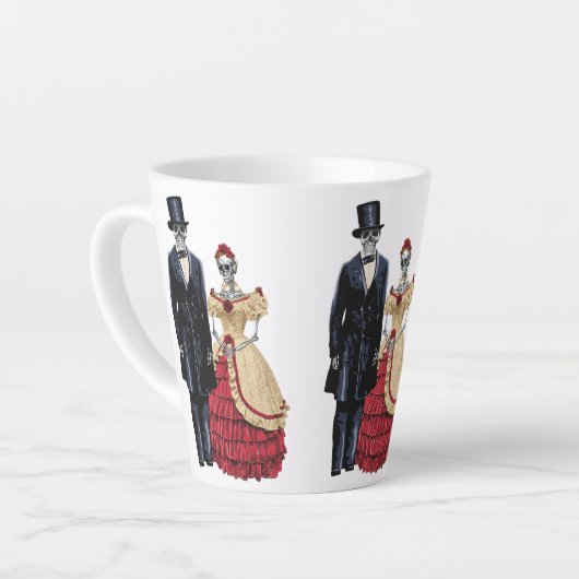 ハロウィーン骨格リンカーン大統領 カフェラテマグ (左アングル)