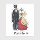 ハロウィーン骨格リンカーン大統領 シール (シート)