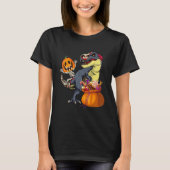 ハロウィーン骨格乗馬ミイラ恐竜レックスポンプ Tシャツ (正面)