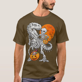 ハロウィーン骨格乗馬ミイラ恐竜Tレックスパム Tシャツ