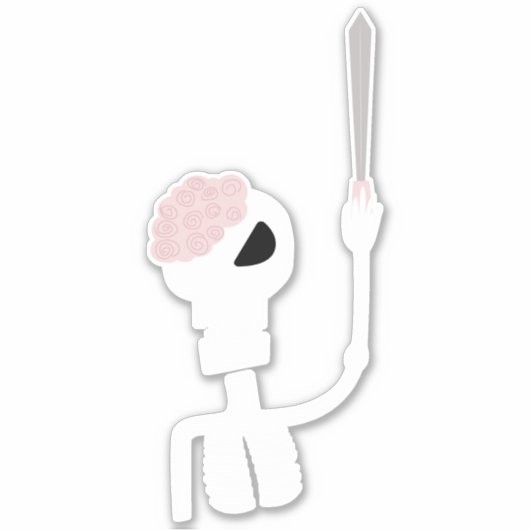 ハロウィーン骨格 シール (正面)