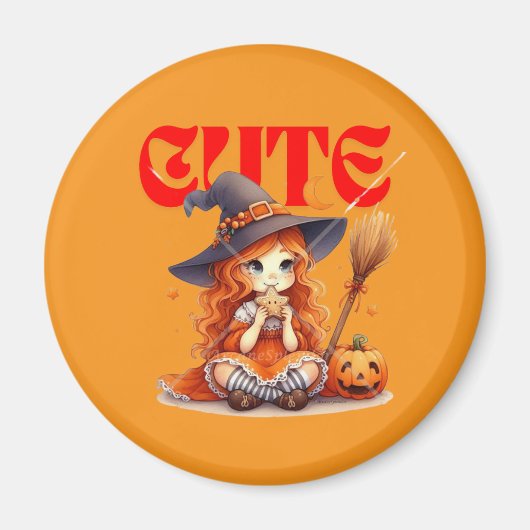 ハロウィーン魔女おもしろい磁石 マグネット (正面)