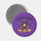 ハロウィーン魔女おもしろい磁石 マグネット (正面/裏面)