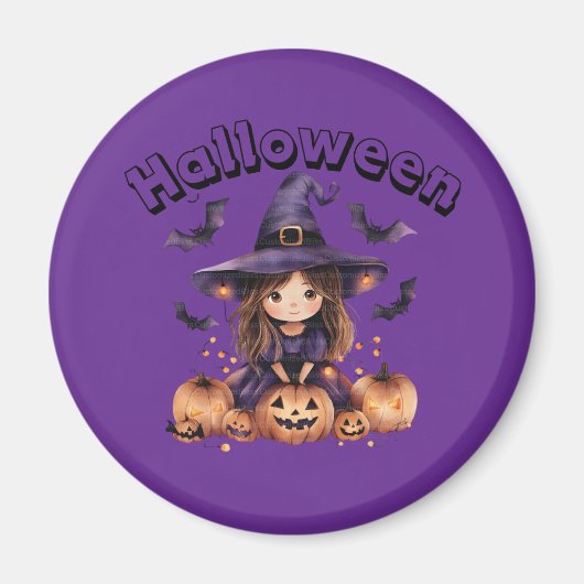 ハロウィーン魔女おもしろい磁石 マグネット (正面)