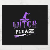 ハロウィーン魔女お願い スパークリングワインラベル (シングルラベル)