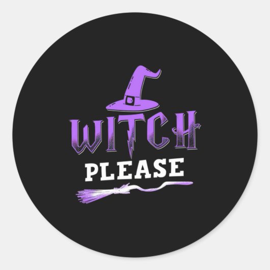ハロウィーン魔女お願い ラウンドシール (正面)