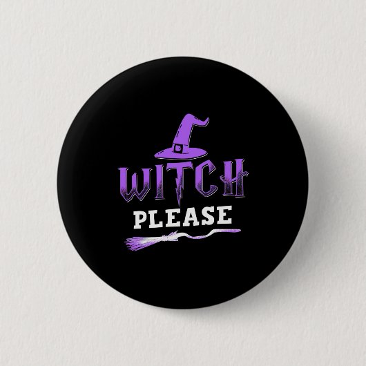 ハロウィーン魔女お願い 缶バッジ (正面)