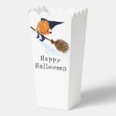 ハロウィーン魔女かぼちゃポップコーンの箱 フェイバーボックス (裏面)