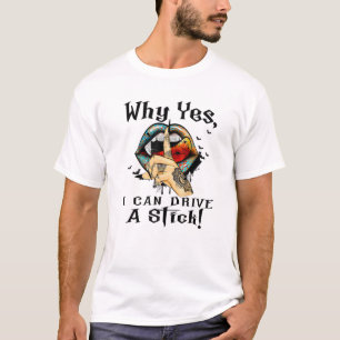 ハロウィーン魔女かわいいリップなぜYes私はStiを駆動することができる Tシャツ