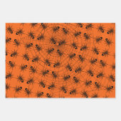 ハロウィーン魔女こうもりスパイダー3-pc紙シートセット ラッピングペーパーシート (正面2)