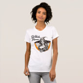 ハロウィーン魔女とスケルトン魔女お願い Tシャツ (正面フル)