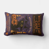 ハロウィーン魔女の城枕 – 魔法ナイト ランバークッション (正面)