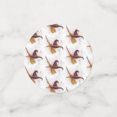 ハロウィーン魔女の帽子と箒 コンフェッティ (スモール正面)