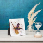 ハロウィーン魔女の帽子と箒 フォトプラーク (インサイチュ)