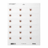 ハロウィーン魔女の帽子と箒 ラベル (フルシート)