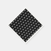 ハロウィーン魔女の白黒パターン紙 スタンダードカクテルナプキン (角)
